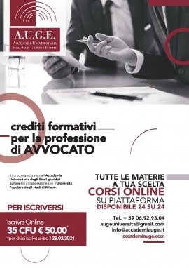 'Crediti Formativi per la professione di Avvocato'